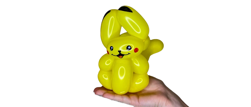 Yellow Pikachu balloon figure